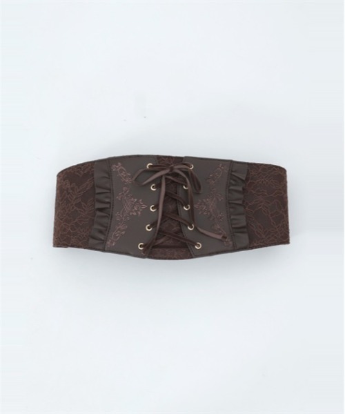 axes femme(アクシーズファム)の「レース×刺繍コルセットベルト(ベルト・レディース・ブラック/ブラウン・FREE)」の4枚目の写真