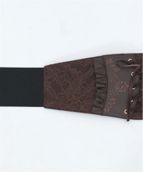 axes femme(アクシーズファム)の「レース×刺繍コルセットベルト(ベルト・レディース・ブラック/ブラウン・FREE)」の6枚目の写真
