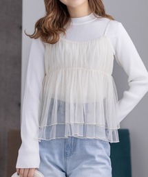 clear | ペプラムチュールビスチェ(キャミソール)