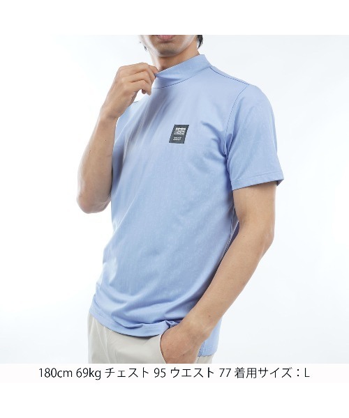 Admiral Golf(アドミラル ゴルフ)の「ロゴエンボス モックシャツ(Tシャツ/カットソー・メンズ・サンドベージュ/ブラック/ホワイト/ネイビー/オレンジ/ライトブルー・L/M/LL)」の8枚目の写真
