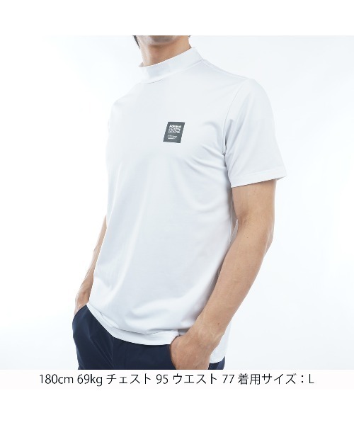 Admiral Golf(アドミラル ゴルフ)の「ロゴエンボス モックシャツ(Tシャツ/カットソー・メンズ・サンドベージュ/ブラック/ホワイト/ネイビー/オレンジ/ライトブルー・L/M/LL)」の11枚目の写真