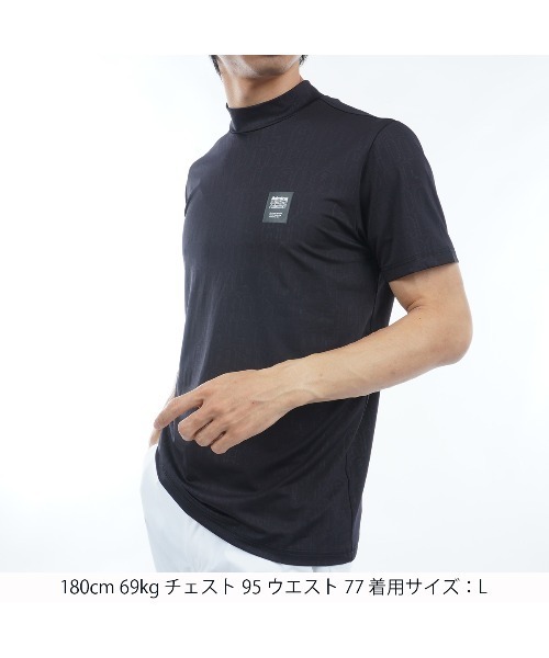 Admiral Golf(アドミラル ゴルフ)の「ロゴエンボス モックシャツ(Tシャツ/カットソー・メンズ・サンドベージュ/ブラック/ホワイト/ネイビー/オレンジ/ライトブルー・L/M/LL)」の13枚目の写真