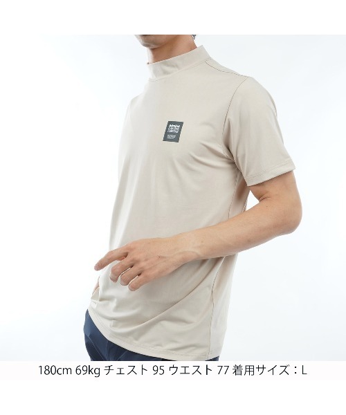 Admiral Golf(アドミラル ゴルフ)の「ロゴエンボス モックシャツ(Tシャツ/カットソー・メンズ・サンドベージュ/ブラック/ホワイト/ネイビー/オレンジ/ライトブルー・L/M/LL)」の15枚目の写真