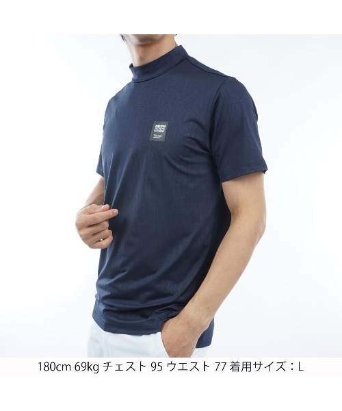 Admiral Golf(アドミラル ゴルフ)の「ロゴエンボス モックシャツ(Tシャツ/カットソー・メンズ・サンドベージュ/ブラック/ホワイト/ネイビー/オレンジ/ライトブルー・L/M/LL)」の17枚目の写真