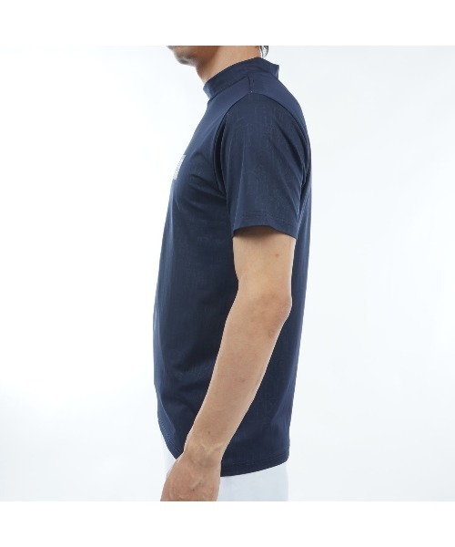 Admiral Golf(アドミラル ゴルフ)の「ロゴエンボス モックシャツ(Tシャツ/カットソー・メンズ・サンドベージュ/ブラック/ホワイト/ネイビー/オレンジ/ライトブルー・L/M/LL)」の18枚目の写真