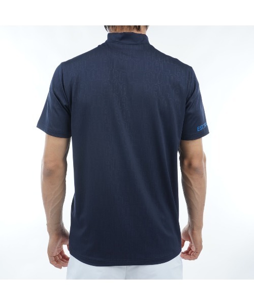 Admiral Golf(アドミラル ゴルフ)の「ロゴエンボス モックシャツ(Tシャツ/カットソー・メンズ・サンドベージュ/ブラック/ホワイト/ネイビー/オレンジ/ライトブルー・L/M/LL)」の19枚目の写真