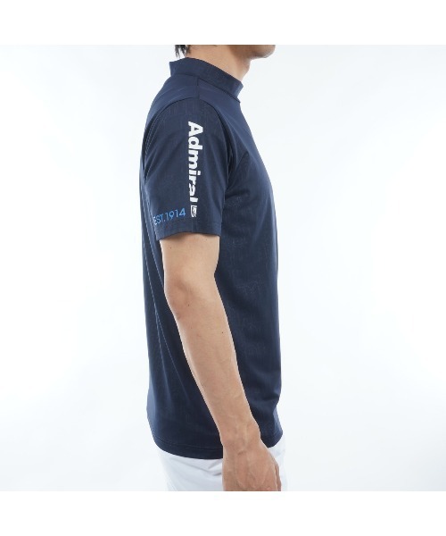 Admiral Golf(アドミラル ゴルフ)の「ロゴエンボス モックシャツ(Tシャツ/カットソー・メンズ・サンドベージュ/ブラック/ホワイト/ネイビー/オレンジ/ライトブルー・L/M/LL)」の20枚目の写真