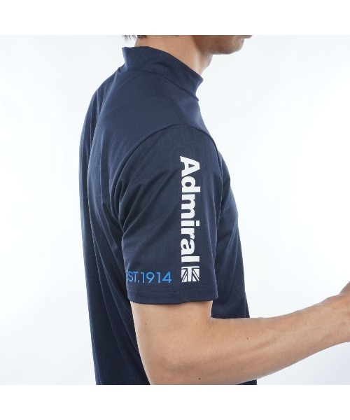 Admiral Golf(アドミラル ゴルフ)の「ロゴエンボス モックシャツ(Tシャツ/カットソー・メンズ・サンドベージュ/ブラック/ホワイト/ネイビー/オレンジ/ライトブルー・L/M/LL)」の22枚目の写真