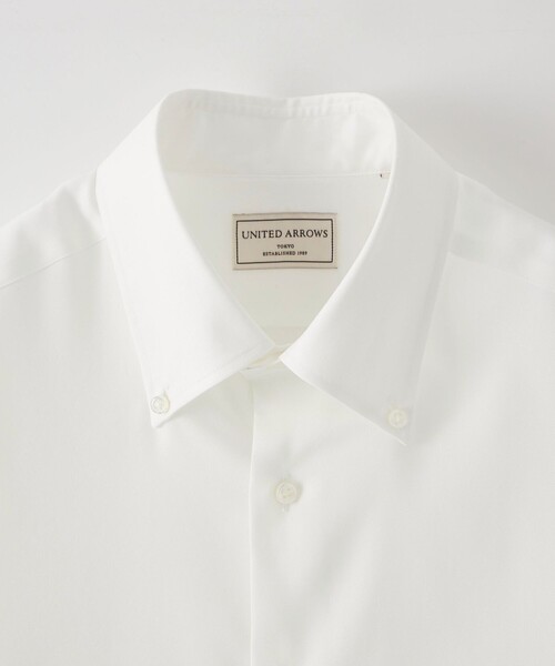 UNITED ARROWS（ユナイテッドアローズ）の「イージーケア ピンオックスフォード ボタンダウンカラーシャツ -抗菌防臭-（シャツ/ブラウス・メンズ・ホワイト・39cm/37cm/41cm/42cm/40cm/38cm）」の4枚目の写真
