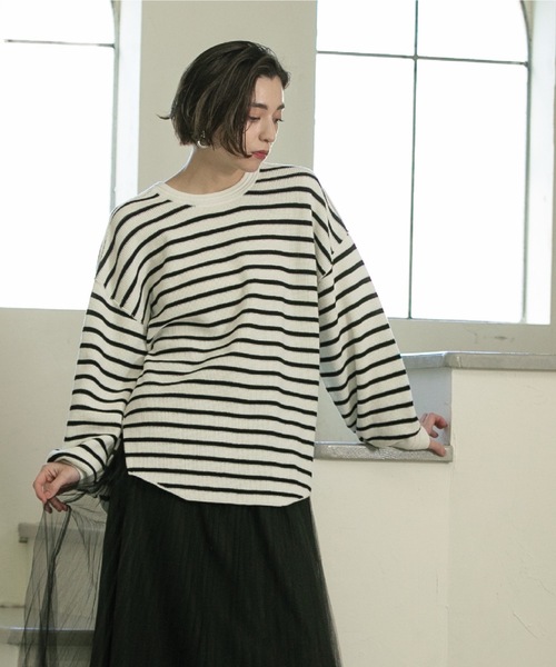 OPAQUE.CLIP（オペークドットクリップ）の「◆≪２点セット≫ ワッフルニット×チュールスカートセットアップ 【洗える】（スカート・レディース・ブラック/ブラック系/ネイビー/ダークブラウン・38/40）」の11枚目の写真