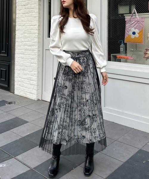 INGNI（イング）の「Backリボンリブトップス（その他トップス・レディース・ブラック/オフホワイト/ライトピンク・M）」の6枚目の写真