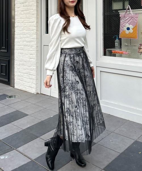 INGNI（イング）の「Backリボンリブトップス（その他トップス・レディース・ブラック/オフホワイト/ライトピンク・M）」の7枚目の写真