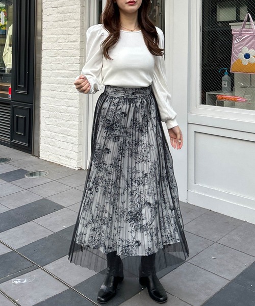 INGNI（イング）の「Backリボンリブトップス（その他トップス・レディース・ブラック/オフホワイト/ライトピンク・M）」の8枚目の写真