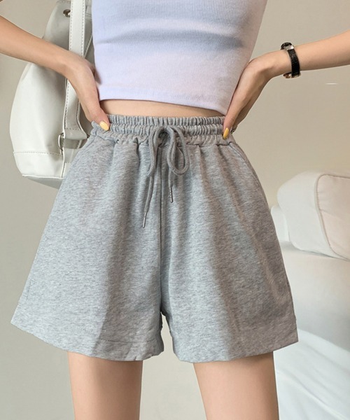 Miniministore（ミニミニストア）の「スウェットショートパンツ レディース春夏（スウェットパンツ・レディース・ホワイト/ラベンダー/ブラック/グレー/ブルー・FREE）」の4枚目の写真