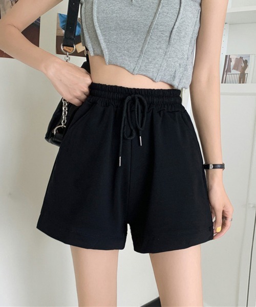 Miniministore（ミニミニストア）の「スウェットショートパンツ レディース春夏（スウェットパンツ・レディース・ホワイト/ラベンダー/ブラック/グレー/ブルー・FREE）」の3枚目の写真