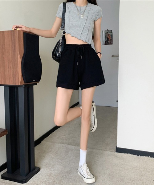 Miniministore（ミニミニストア）の「スウェットショートパンツ レディース春夏（スウェットパンツ・レディース・ホワイト/ラベンダー/ブラック/グレー/ブルー・FREE）」の10枚目の写真