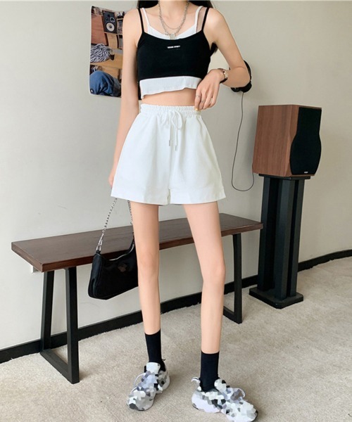 Miniministore（ミニミニストア）の「スウェットショートパンツ レディース春夏（スウェットパンツ・レディース・ホワイト/ラベンダー/ブラック/グレー/ブルー・FREE）」の13枚目の写真