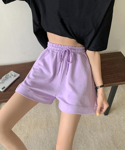 Miniministore（ミニミニストア）の「スウェットショートパンツ レディース春夏（スウェットパンツ・レディース・ホワイト/ラベンダー/ブラック/グレー/ブルー・FREE）」の19枚目の写真