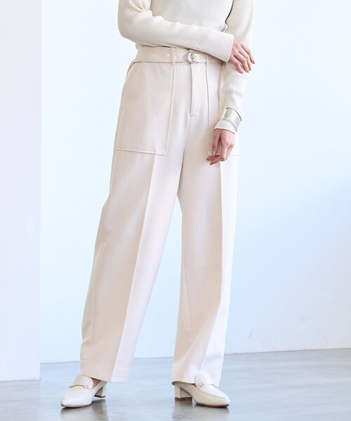 coen（コーエン）の「【RONEL】ベイカーパンツ（カーゴパンツ・レディース・ベージュ/ブラック/オフホワイト・L/M/S）」の2枚目の写真