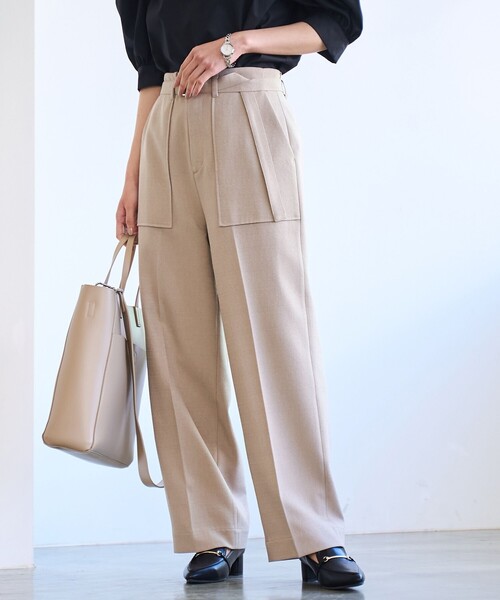 coen（コーエン）の「【RONEL】ベイカーパンツ（カーゴパンツ・レディース・ベージュ/ブラック/オフホワイト・L/M/S）」の4枚目の写真