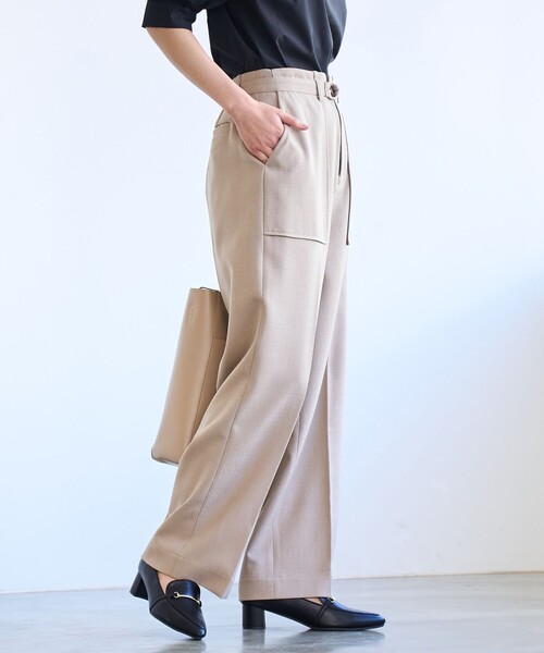 coen（コーエン）の「【RONEL】ベイカーパンツ（カーゴパンツ・レディース・ベージュ/ブラック/オフホワイト・L/M/S）」の5枚目の写真