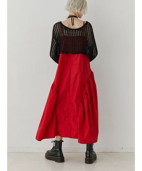 jouetie(ジュエティ)の「ギャザーロングキャミワンピース(ワンピース・レディース・レッド/ブラック/ブルー・MEDIUM)」の16枚目の写真