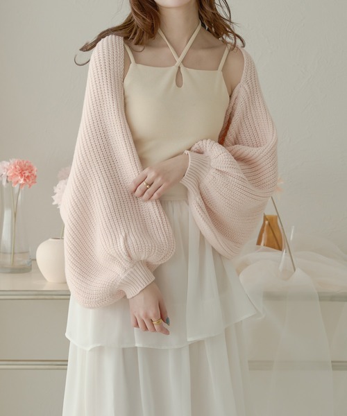 Ambre Neige（アンブルネージュ）の「ホルターネックカップ付きキャミ／WEB/EC限定商品（キャミソール・レディース・ダークブラウン/ブラック/アイボリー・FREE）」の22枚目の写真