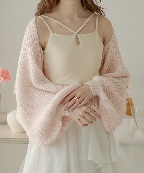 Ambre Neige（アンブルネージュ）の「ホルターネックカップ付きキャミ／WEB/EC限定商品（キャミソール・レディース・ダークブラウン/ブラック/アイボリー・FREE）」の12枚目の写真