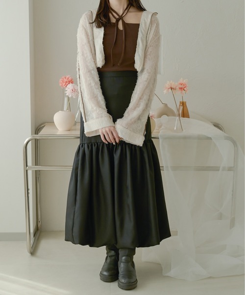 Ambre Neige（アンブルネージュ）の「ホルターネックカップ付きキャミ／WEB/EC限定商品（キャミソール・レディース・ダークブラウン/ブラック/アイボリー・FREE）」の18枚目の写真