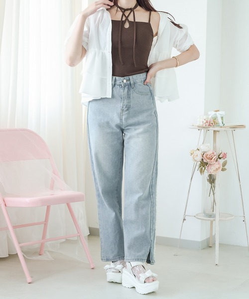 Ambre Neige（アンブルネージュ）の「ホルターネックカップ付きキャミ／WEB/EC限定商品（キャミソール・レディース・ダークブラウン/ブラック/アイボリー・FREE）」の6枚目の写真