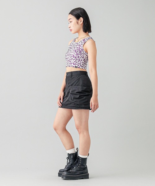 X-girl（エックスガール）の「LOOSE POCKET MINI SKIRT（スカート・レディース・ブラック/ベージュ・S/M）」の8枚目の写真