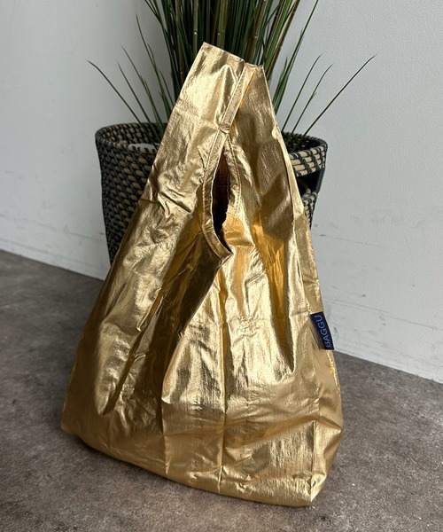 エコバッグ BAGGU バグゥ メタリック ゴールド ◇スタンダードエコバッグ メタリックゴールド ＜BAGGU バグゥ
