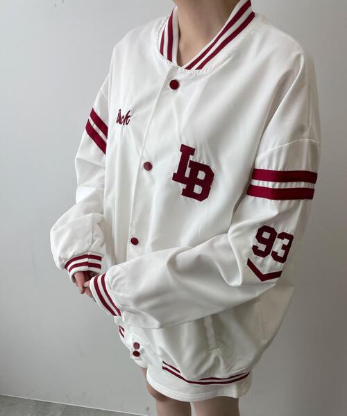 WEGO（ウィゴー）の「WEGO/ラインロゴスタジャン（スタジャン・レディース・ホワイト/ブラック・FREE）」の5枚目の写真