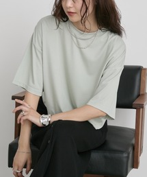 【接触冷感】クロップドショートスリーブTシャツ