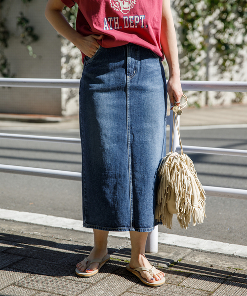 B.C STOCK(ベーセーストック)の「【LEE/リー】STANDARD WARDROBE スカート(デニムスカート・レディース・ブルー系その他/ホワイト/サックスブルー・SMALL/X-SMALL/MEDIUM)」の3枚目の写真