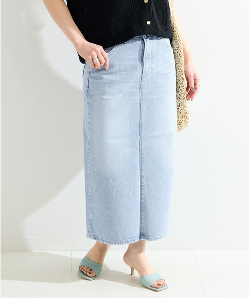 B.C STOCK(ベーセーストック)の「【LEE/リー】STANDARD WARDROBE スカート(デニムスカート・レディース・ブルー系その他/ホワイト/サックスブルー・SMALL/X-SMALL/MEDIUM)」の1枚目の写真