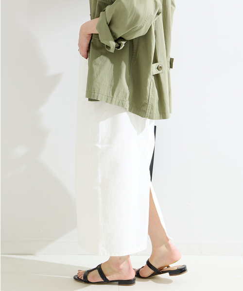 B.C STOCK(ベーセーストック)の「【LEE/リー】STANDARD WARDROBE スカート(デニムスカート・レディース・ブルー系その他/ホワイト/サックスブルー・SMALL/X-SMALL/MEDIUM)」の9枚目の写真