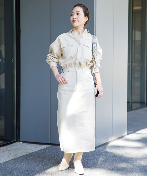 B.C STOCK(ベーセーストック)の「【LEE/リー】STANDARD WARDROBE スカート(デニムスカート・レディース・ブルー系その他/ホワイト/サックスブルー・SMALL/X-SMALL/MEDIUM)」の11枚目の写真