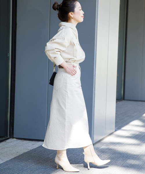 B.C STOCK(ベーセーストック)の「【LEE/リー】STANDARD WARDROBE スカート(デニムスカート・レディース・ブルー系その他/ホワイト/サックスブルー・SMALL/X-SMALL/MEDIUM)」の13枚目の写真