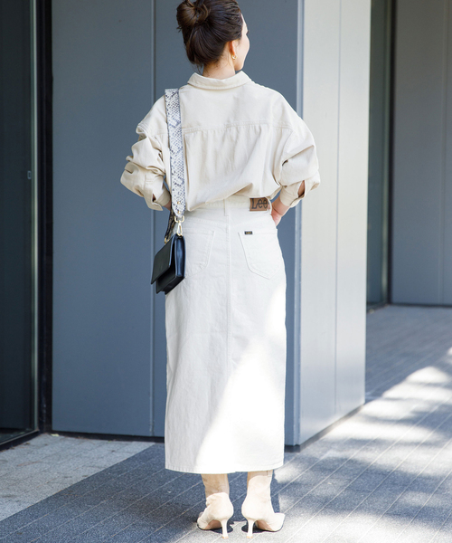 B.C STOCK(ベーセーストック)の「【LEE/リー】STANDARD WARDROBE スカート(デニムスカート・レディース・ブルー系その他/ホワイト/サックスブルー・SMALL/X-SMALL/MEDIUM)」の14枚目の写真