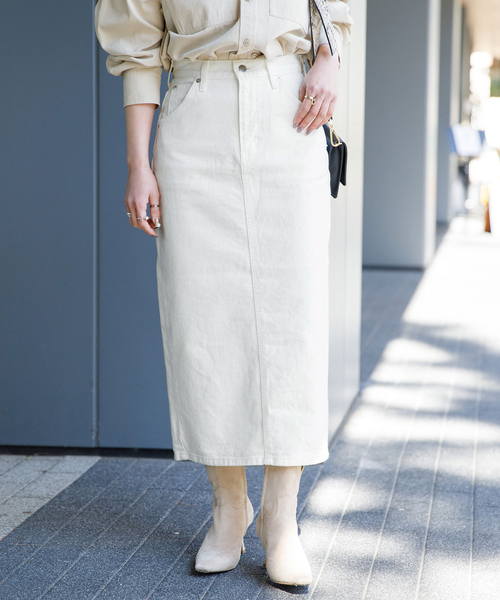 B.C STOCK(ベーセーストック)の「【LEE/リー】STANDARD WARDROBE スカート(デニムスカート・レディース・ブルー系その他/ホワイト/サックスブルー・SMALL/X-SMALL/MEDIUM)」の15枚目の写真