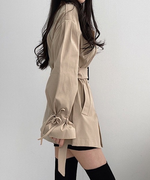 Doula Doula(ドゥーラドゥーラ)の「キャンディスリーブトレンチコート(トレンチコート・レディース・キャメル/ホワイト/ブラック・FREE)」の10枚目の写真