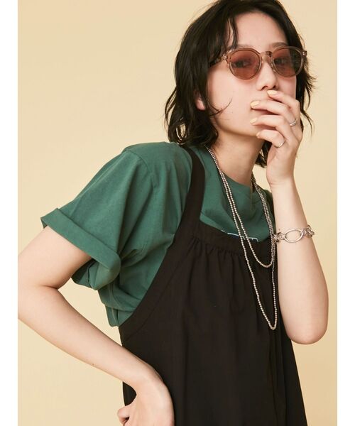 Ungrid(アングリッド)の「【WEB限定】バッククロスロンパース(つなぎ/オールインワン・レディース・ブラック/アイボリー・FREE)」の14枚目の写真