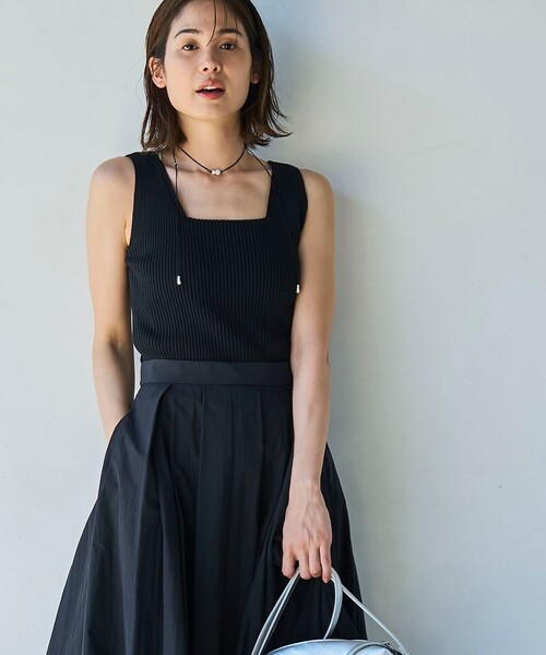 coen(コーエン)の「【RONEL】2WAYリブニットタンクトップ(タンクトップ・レディース・レッド/ダークグリーン/グレー/ブラック・S/M)」の1枚目の写真