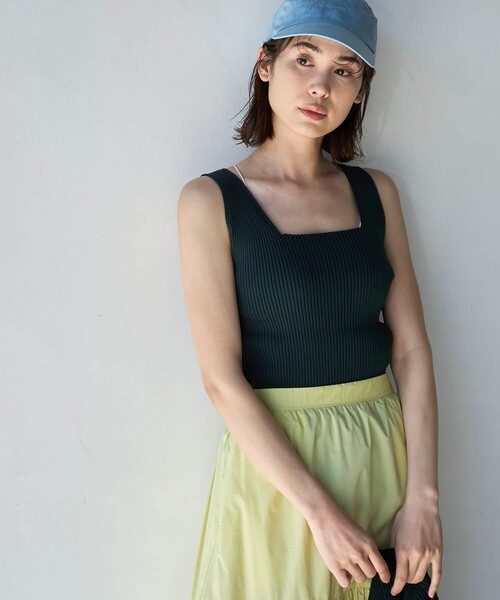 coen(コーエン)の「【RONEL】2WAYリブニットタンクトップ(タンクトップ・レディース・レッド/ダークグリーン/グレー/ブラック・S/M)」の3枚目の写真