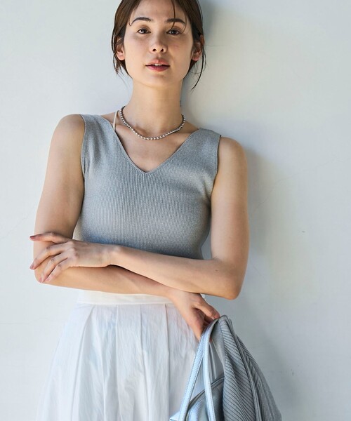 coen(コーエン)の「【RONEL】2WAYリブニットタンクトップ(タンクトップ・レディース・レッド/ダークグリーン/グレー/ブラック・S/M)」の5枚目の写真