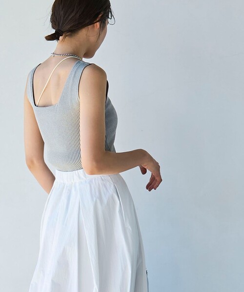 coen(コーエン)の「【RONEL】2WAYリブニットタンクトップ(タンクトップ・レディース・レッド/ダークグリーン/グレー/ブラック・S/M)」の7枚目の写真