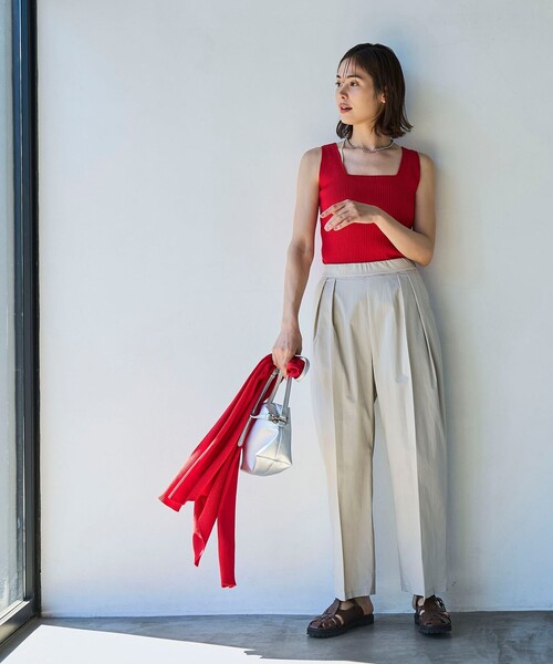 coen(コーエン)の「【RONEL】2WAYリブニットタンクトップ(タンクトップ・レディース・レッド/ダークグリーン/グレー/ブラック・S/M)」の18枚目の写真