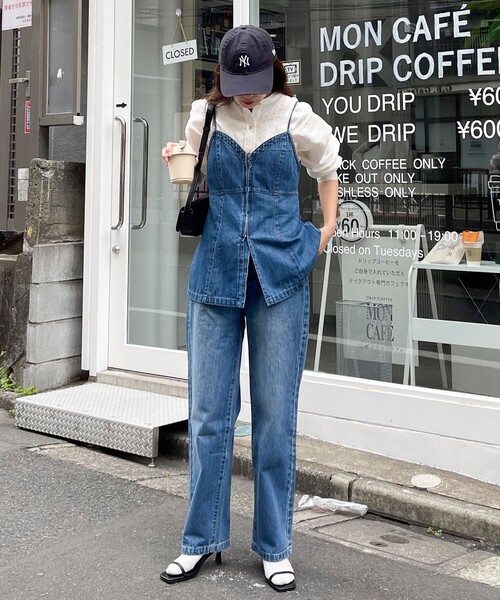 fredy emue（フレディエミュ）の「デニムキャミビスチェ（シャツ/ブラウス・レディース・ブルー・38）」の4枚目の写真