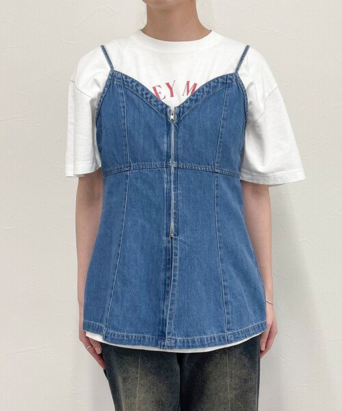 fredy emue（フレディエミュ）の「デニムキャミビスチェ（シャツ/ブラウス・レディース・ブルー・38）」の9枚目の写真